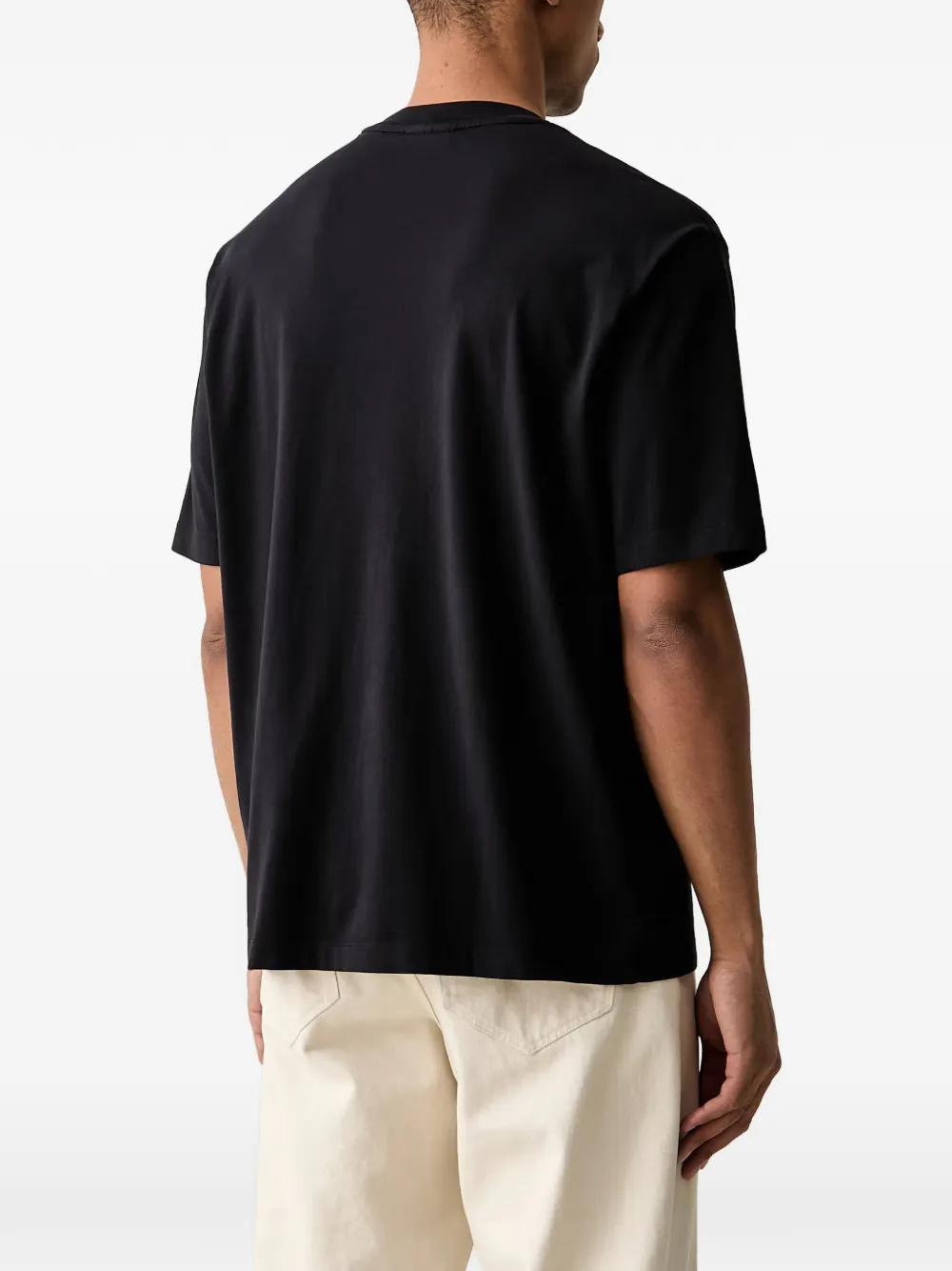 Armani Exchange Katoenen T-shirt met logoprint Zwart