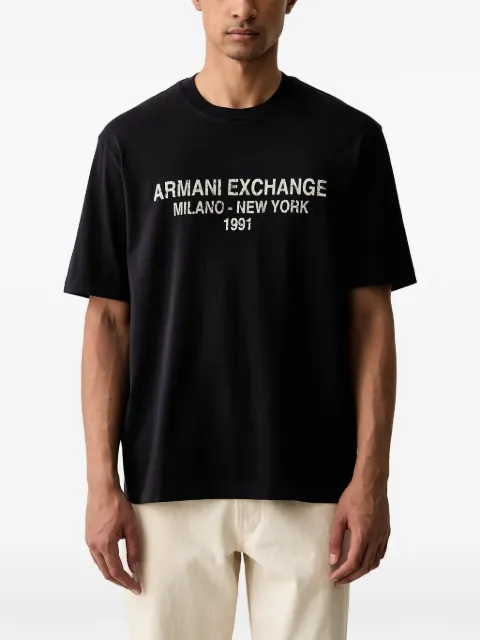 Armani Exchange logo-print cotton T-shirt