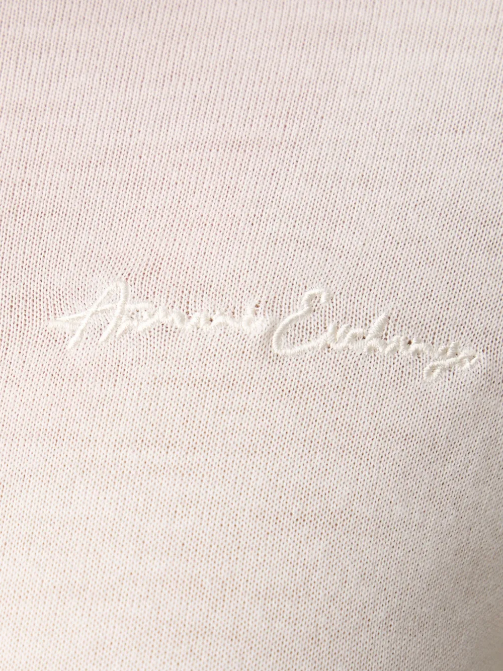 Armani Exchange Sweater met geborduurd logo Beige