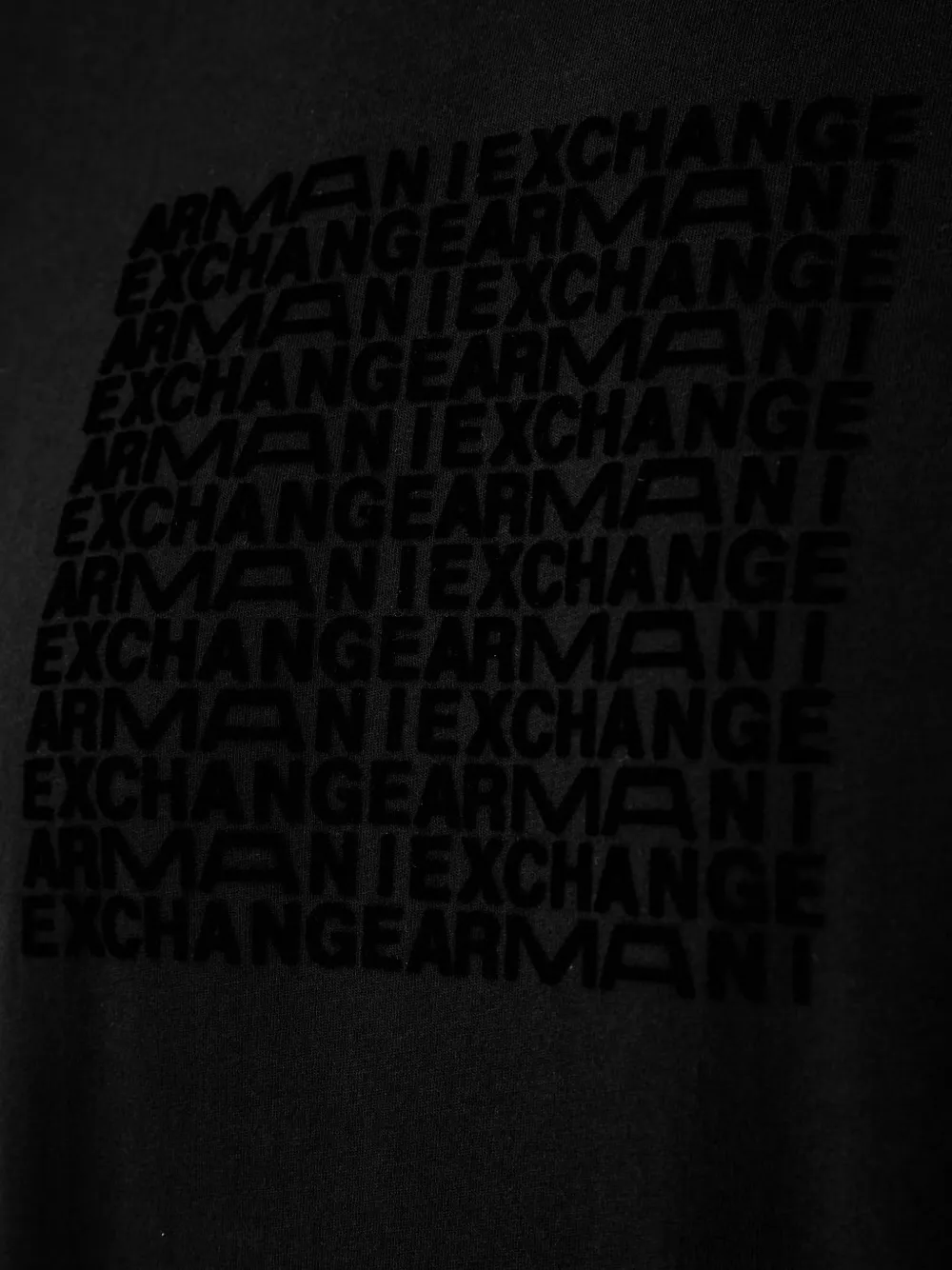 Armani Exchange T-shirt met logoprint met ronde hals Zwart
