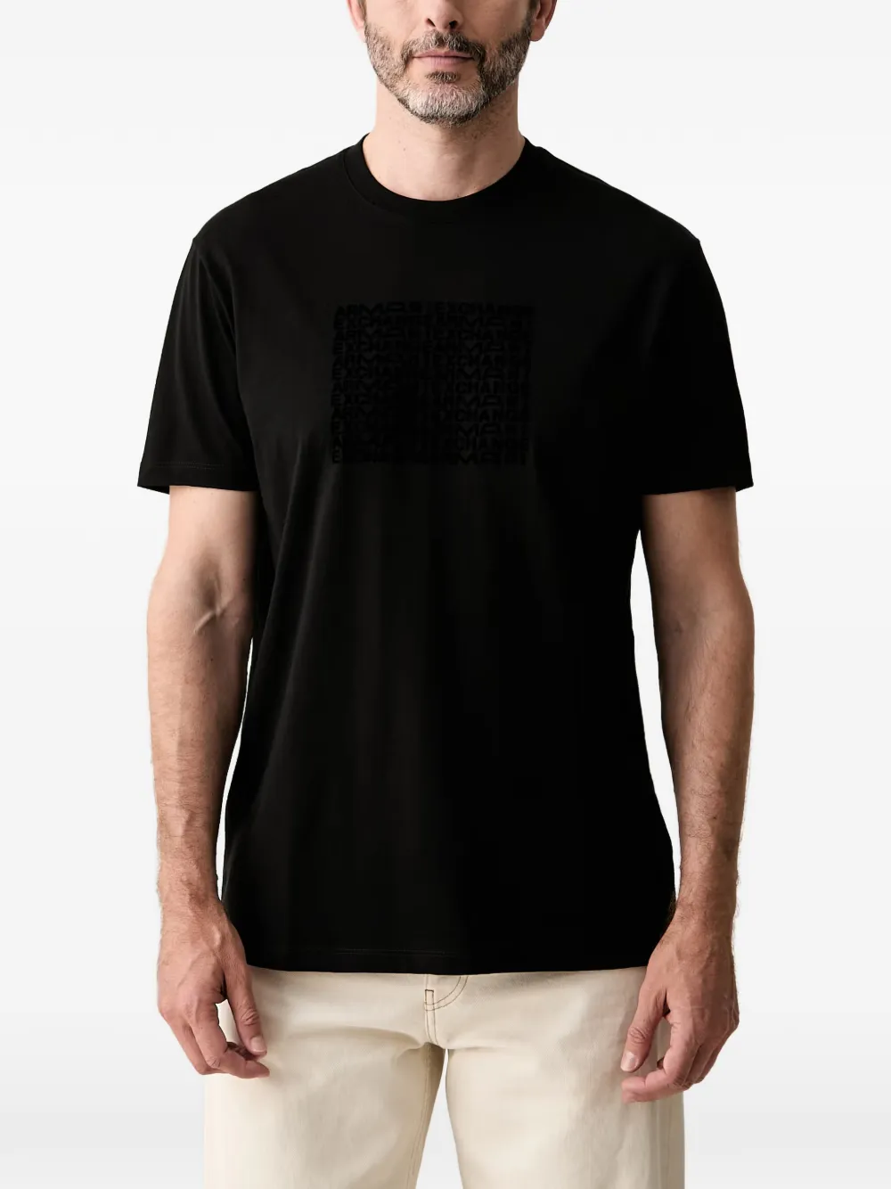 Armani Exchange logo-print crew-neck T-shirt - Nero