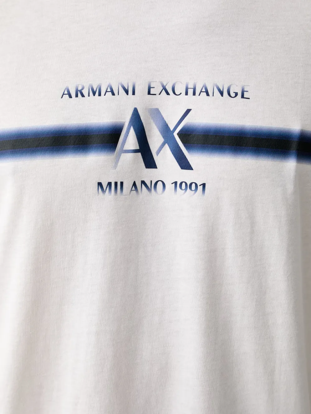 Armani Exchange Katoenen T-shirt met logoprint Wit