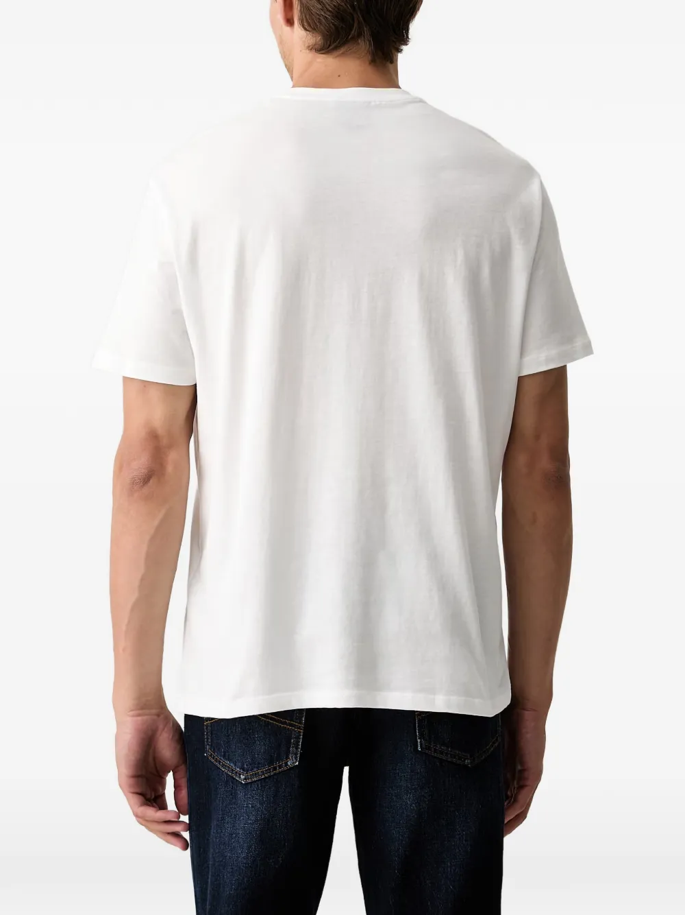 Armani Exchange Katoenen T-shirt met logoprint Wit