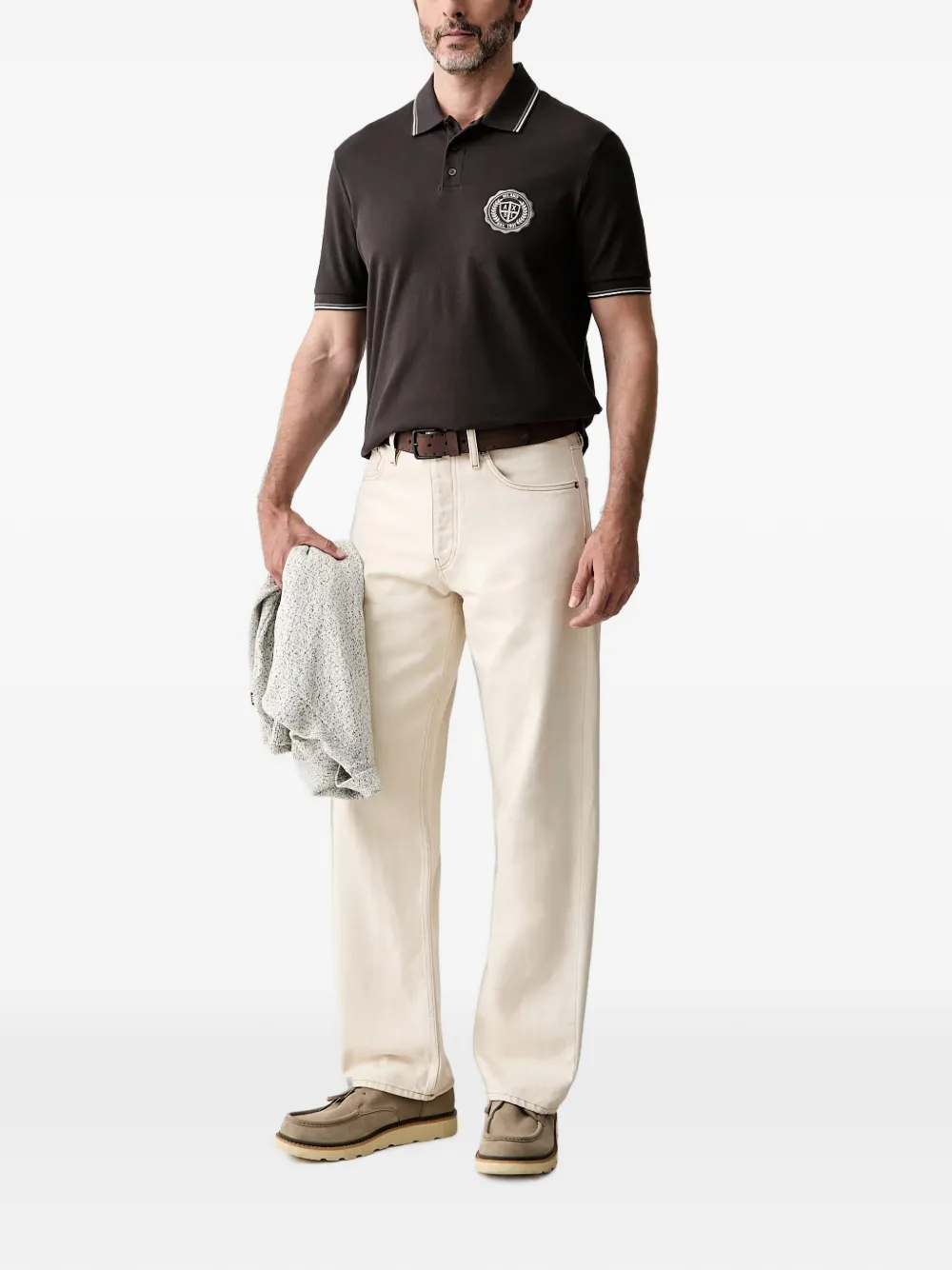 Armani Exchange Poloshirt met logo Bruin