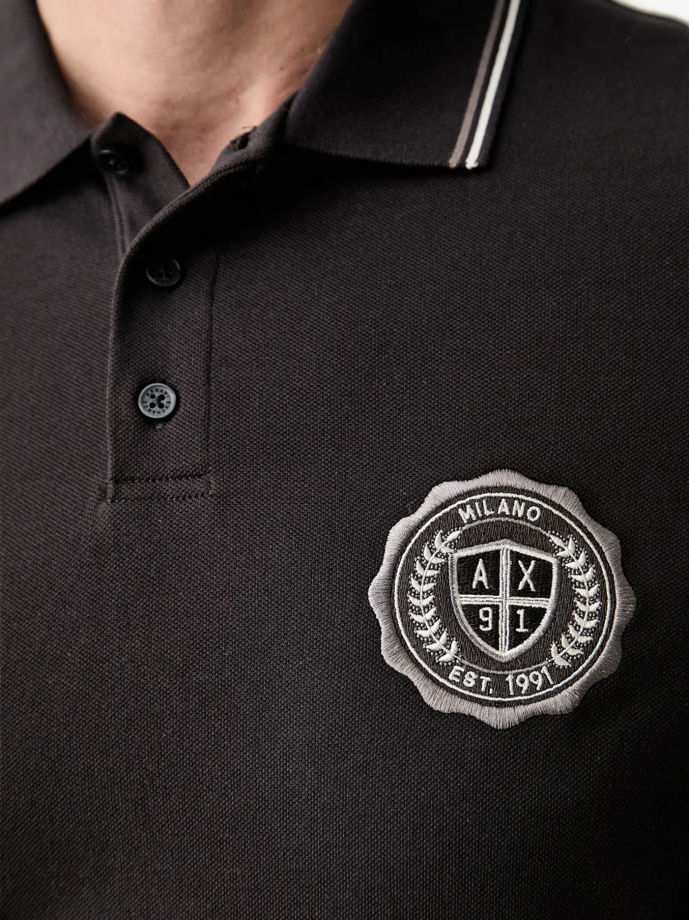 Armani Exchange Poloshirt met logo Bruin