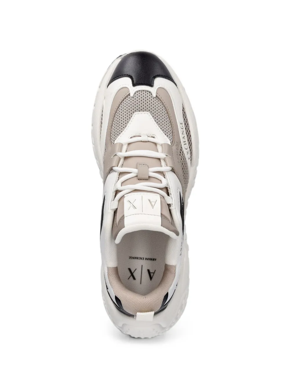 Armani Exchange logo-detail panelled sneakers Wit