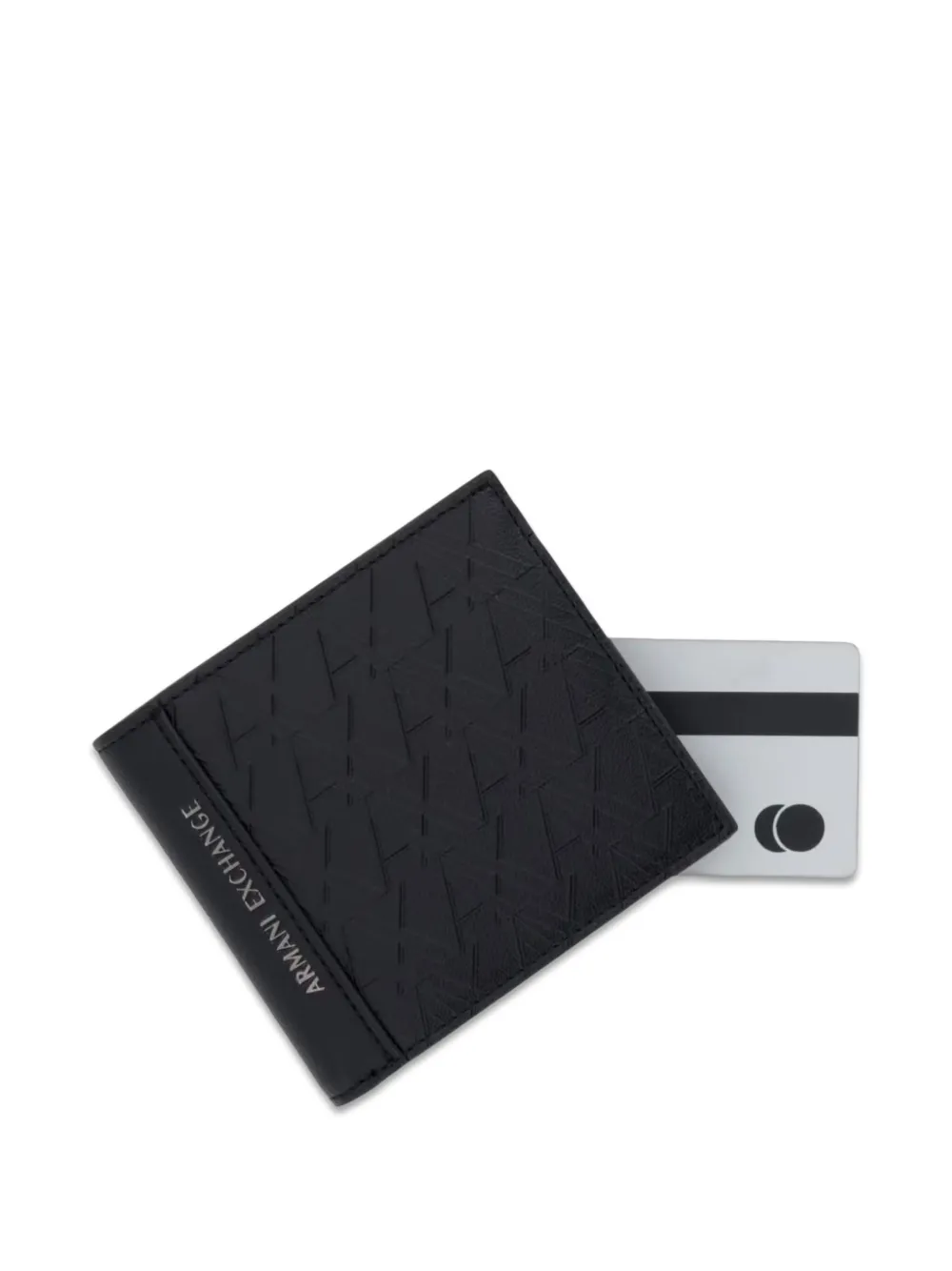 Armani Exchange Portemonnee met monogram-reliëf Zwart