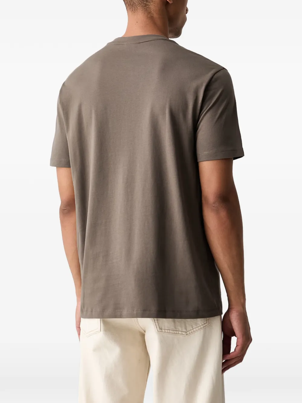 Armani Exchange T-shirt met logopatch Bruin