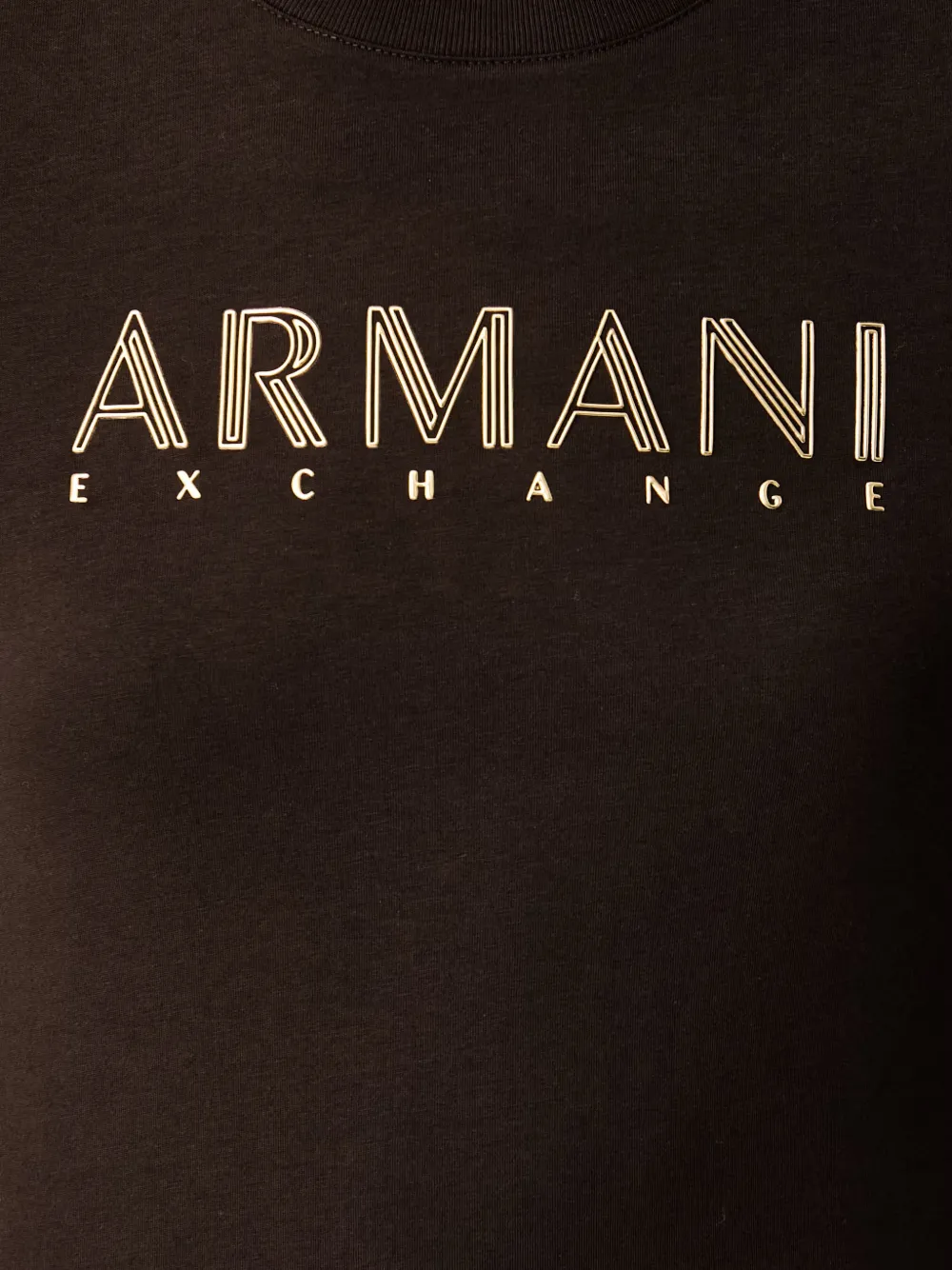 Armani Exchange T-shirt met logoprint met lange mouwen Bruin