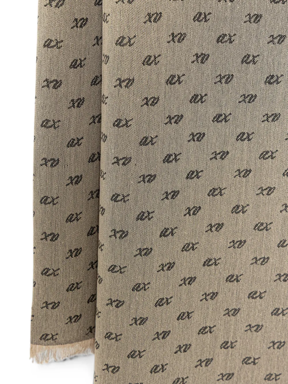 Armani Exchange Sjaal met logo jacquard Beige