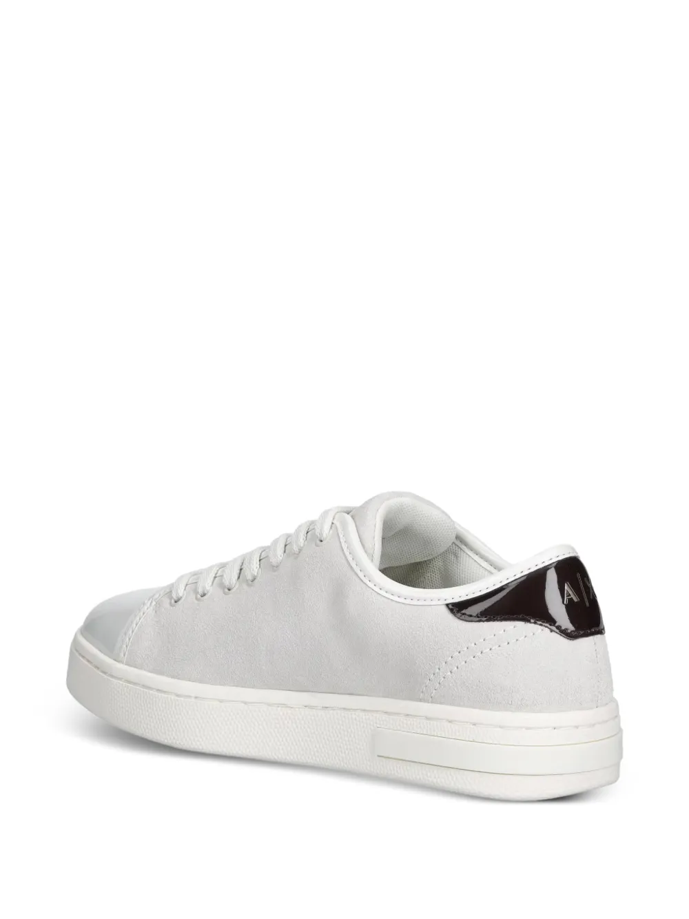Armani Exchange logo-lettering panelled sneakers Grijs