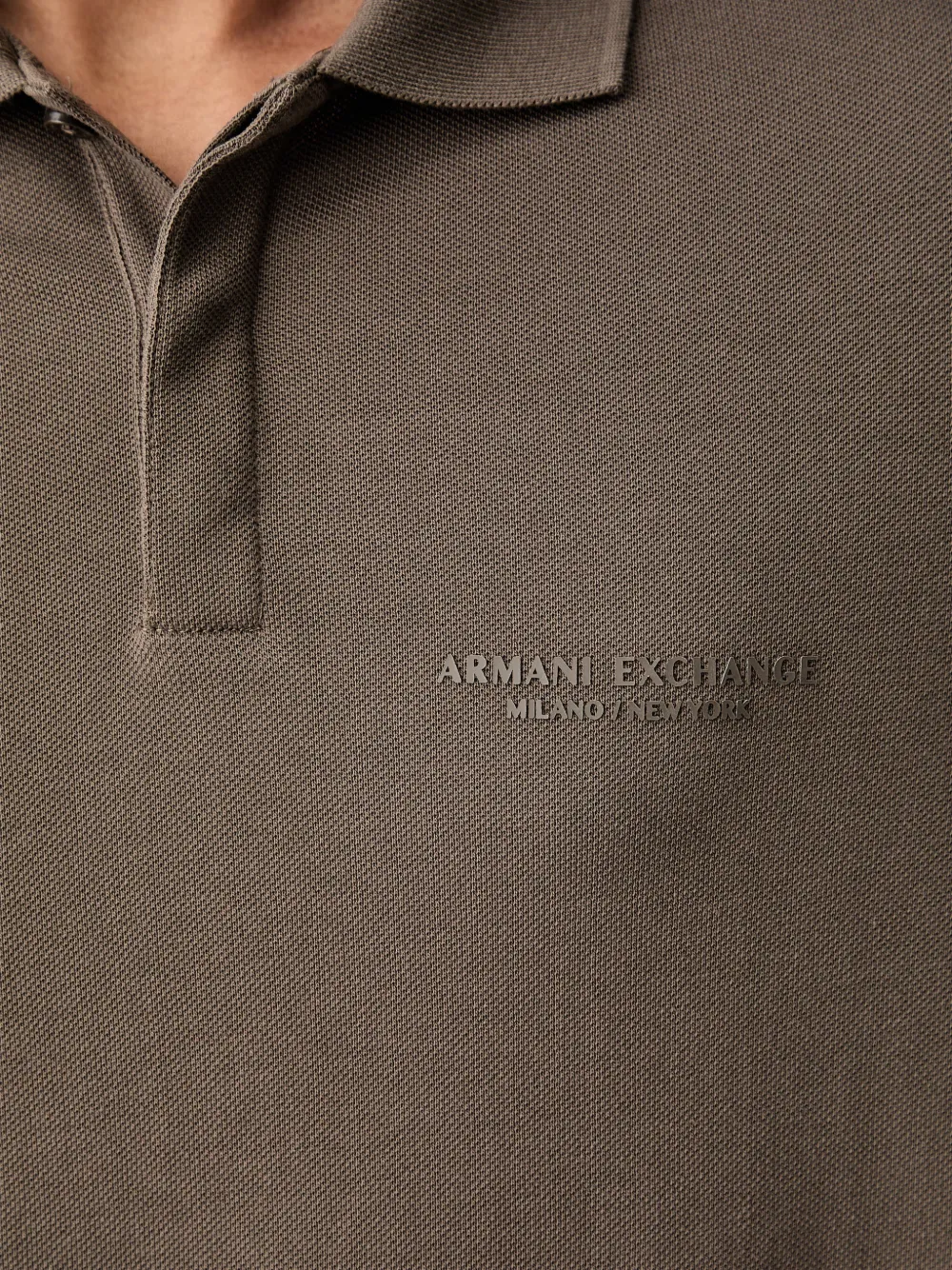 Armani Exchange Poloshirt met logo Bruin