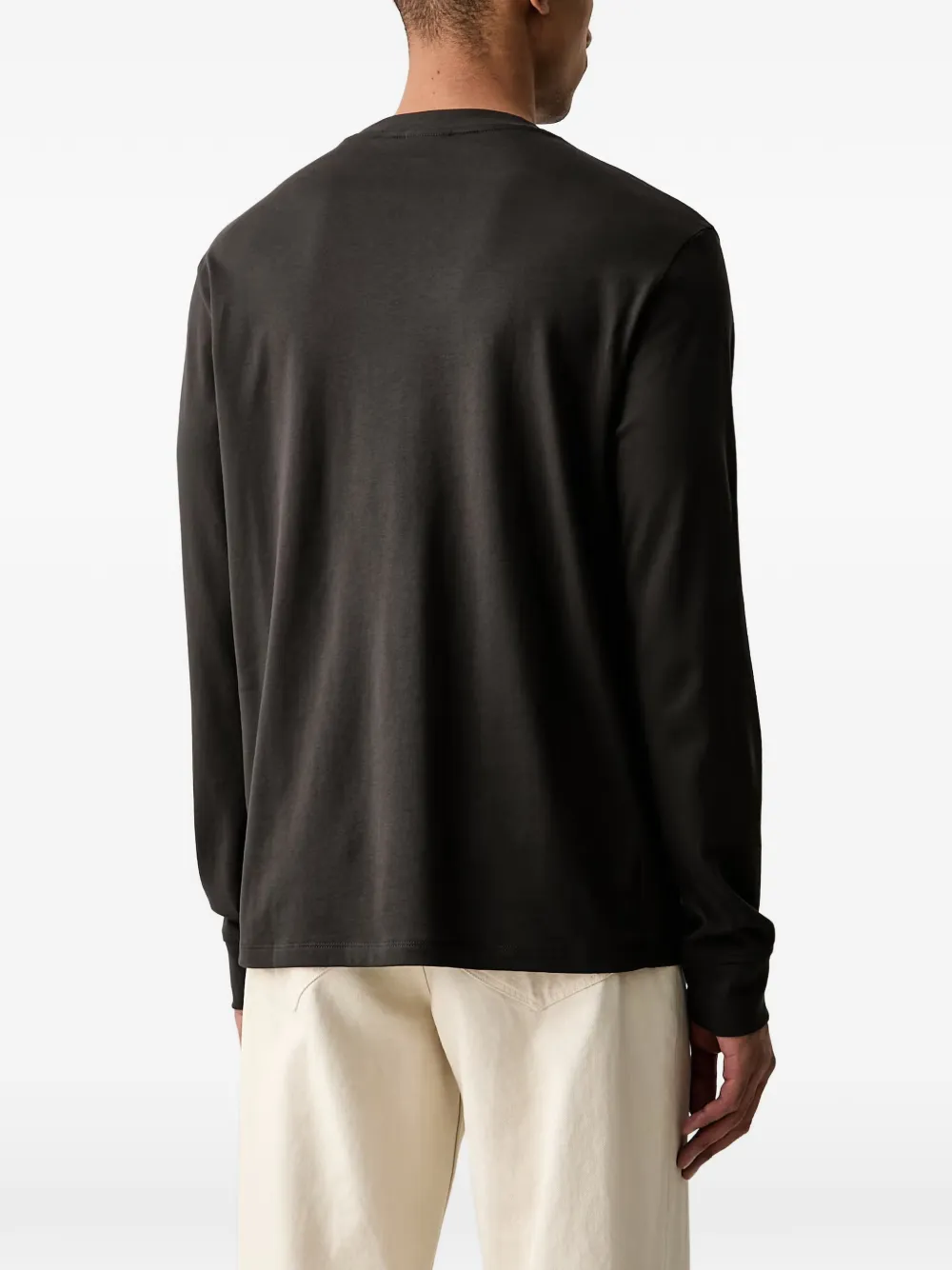 Armani Exchange T-shirt met logodetail Grijs