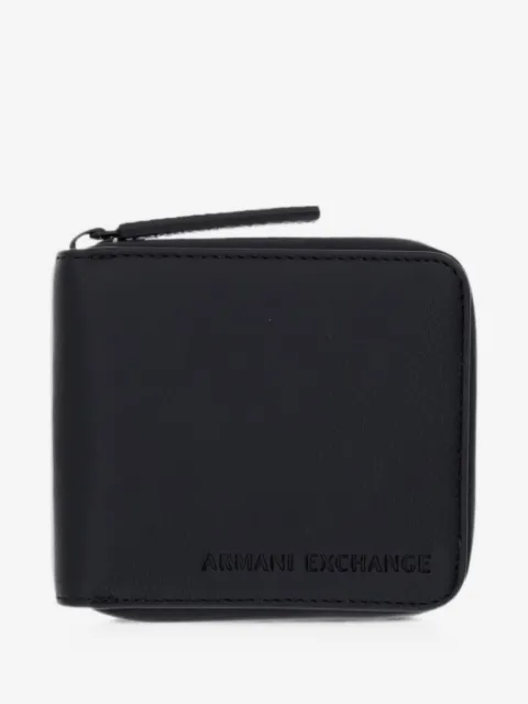 Armani Exchange logo-debossed zip-around wallet