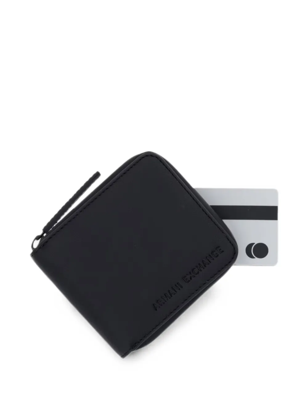 Armani Exchange Portemonnee met logo-reliëf Zwart