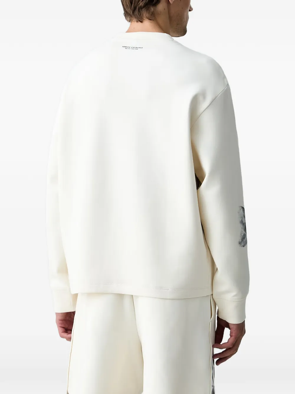 Armani Exchange Sweater met bloemenprint Wit