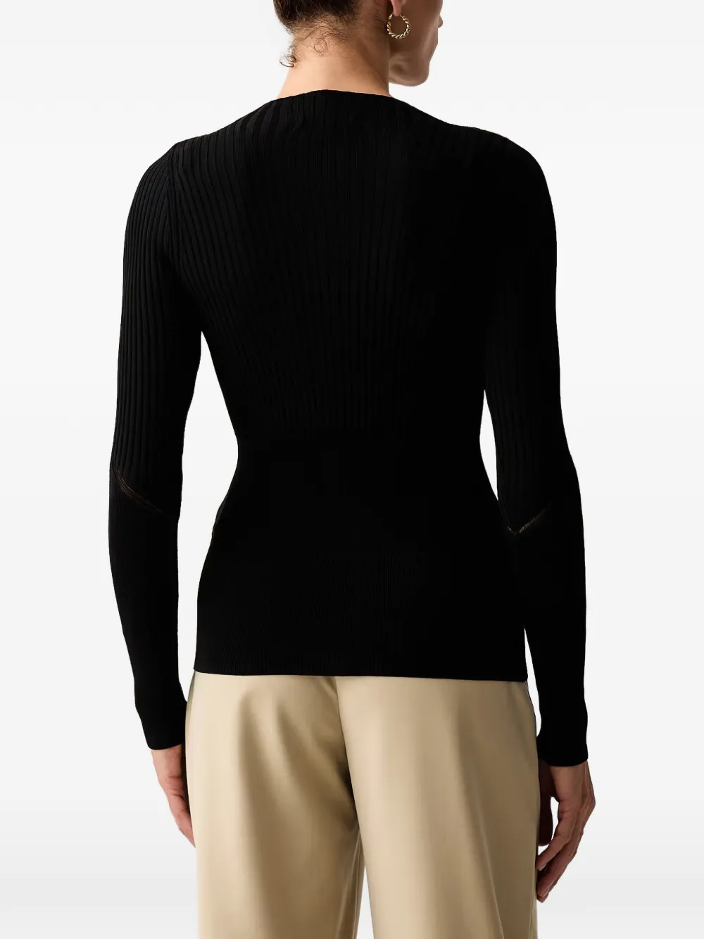 Armani Exchange Sweater met geborduurd logo Zwart
