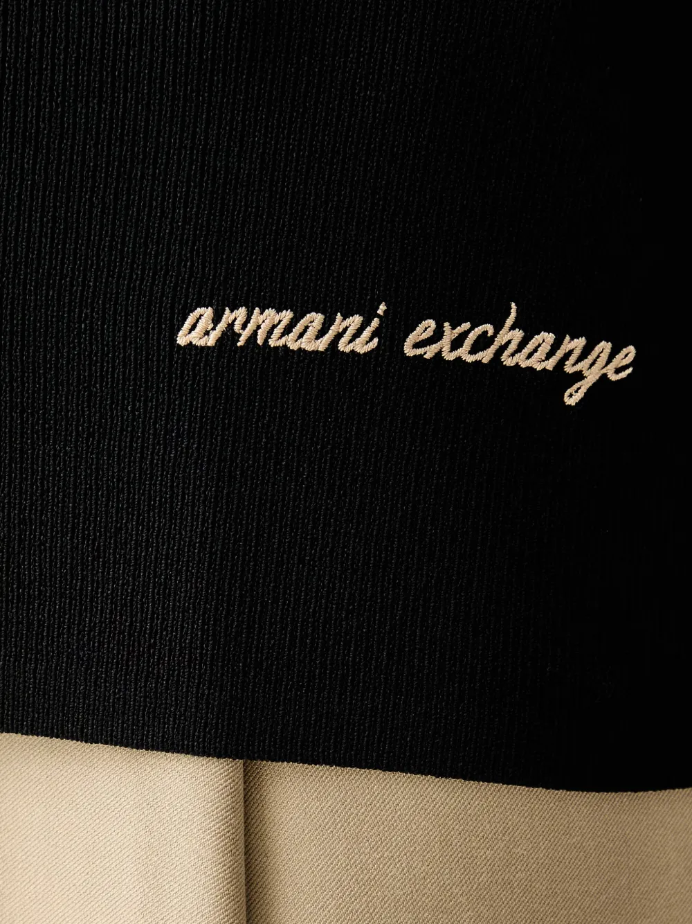 Armani Exchange Sweater met geborduurd logo Zwart