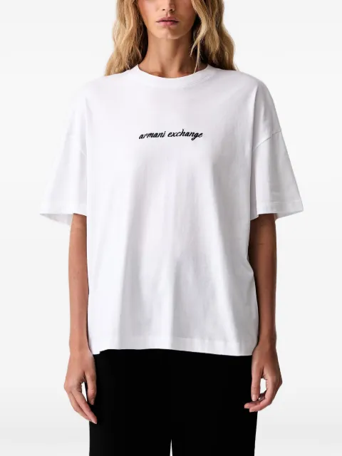 Armani Exchange 로고 자수 티셔츠