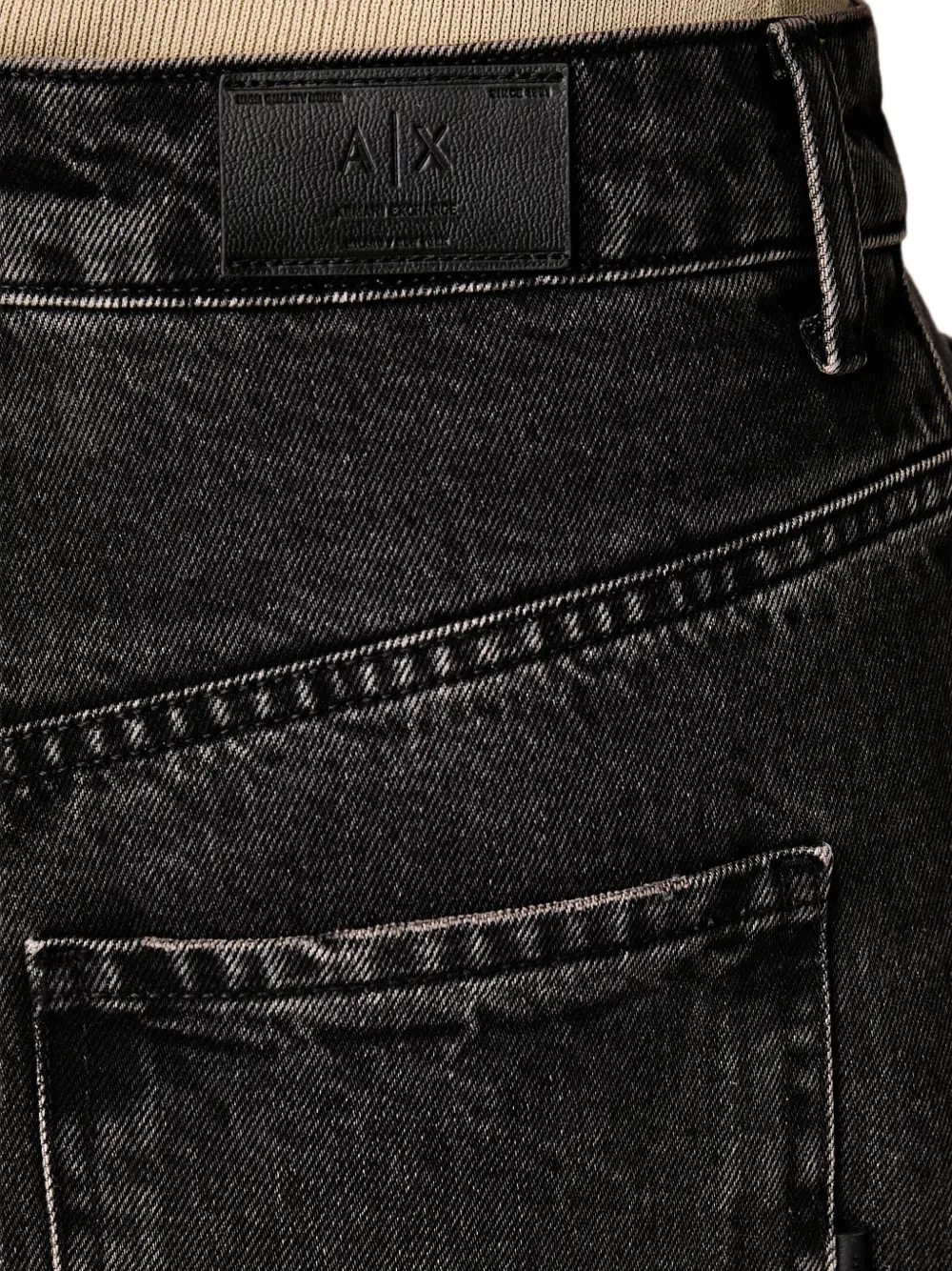 Armani Exchange Jeans met vervaagd effect Zwart