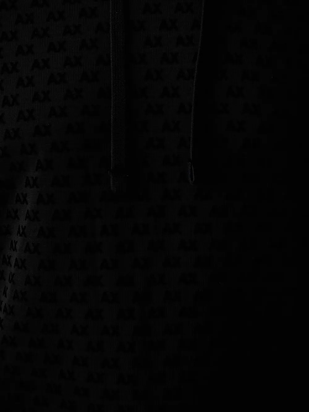 Armani Exchange Hoodie met trekkoord en logopatroon Zwart