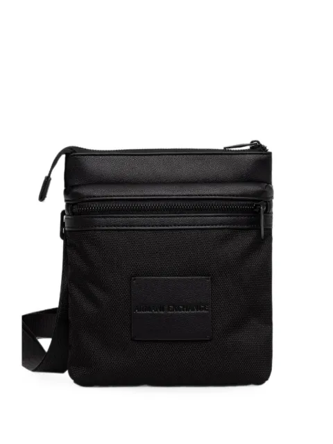 Armani Exchange logo-patch zip-fastening messenger bag