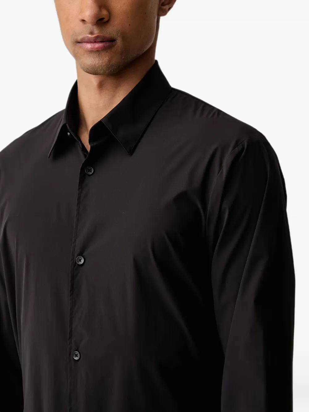Armani Exchange Button-up overhemd Zwart