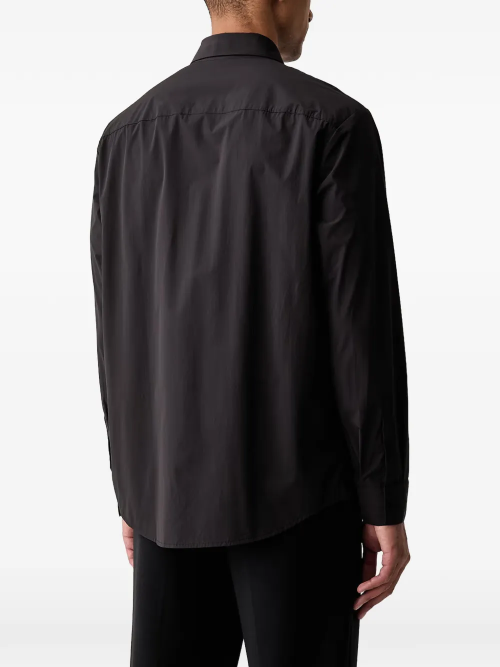 Armani Exchange Button-up overhemd Zwart