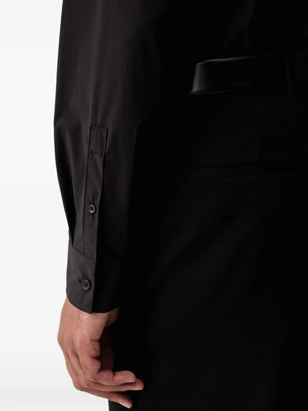 Armani Exchange Button-up overhemd Zwart