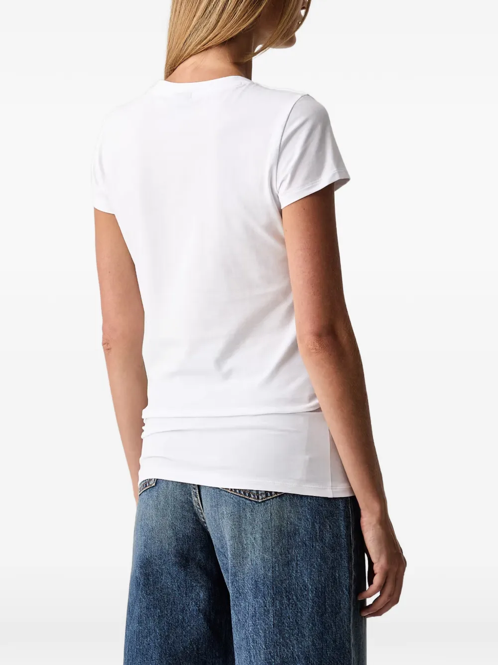 Armani Exchange T-shirt met logodetail Wit