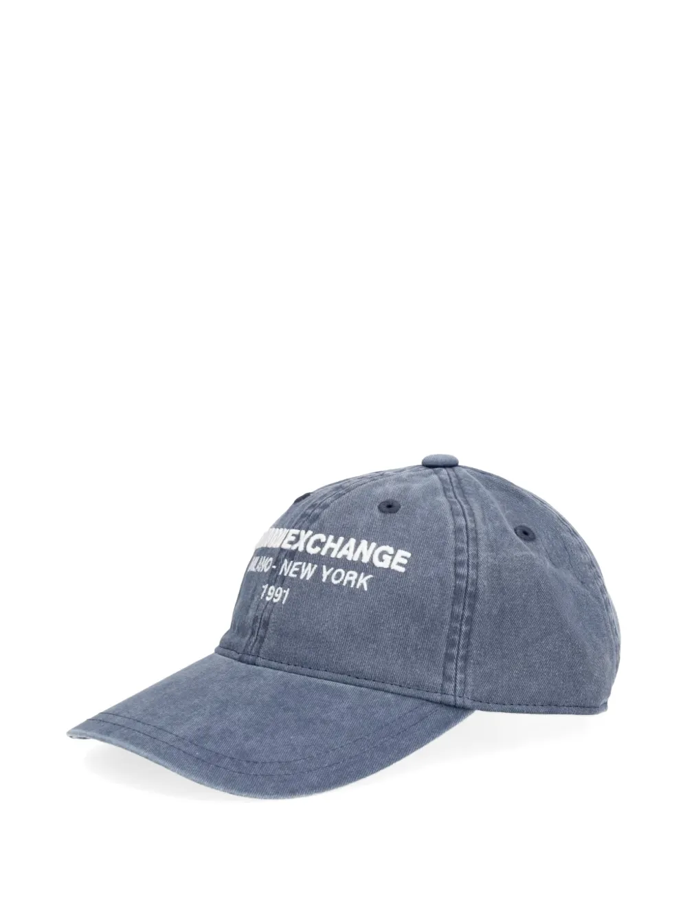 Armani Exchange logo-embroidered baseball cap - Blu