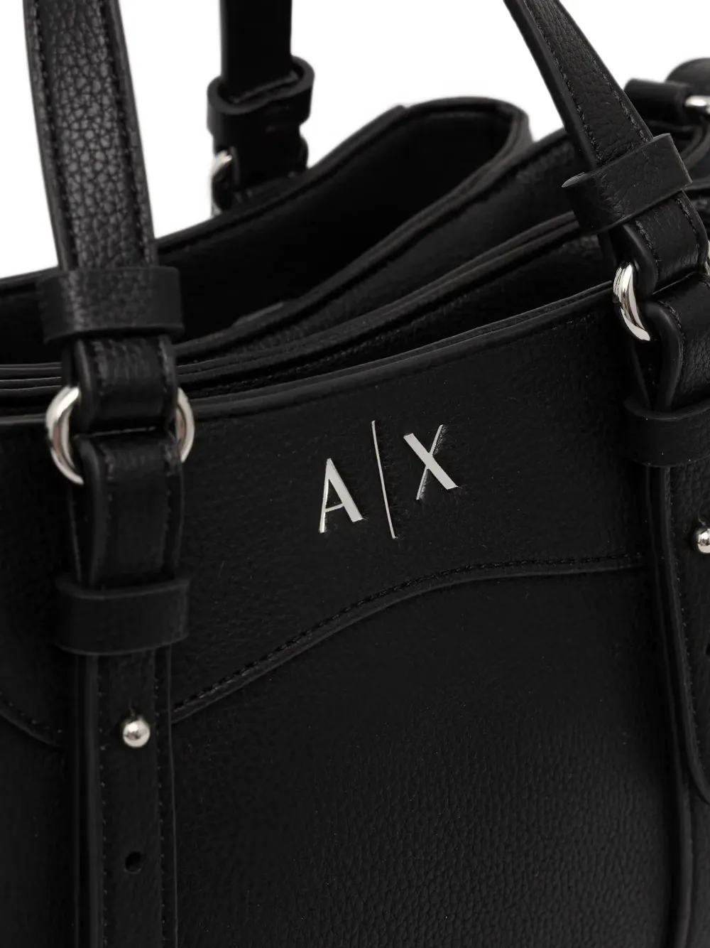 Armani Exchange Shopper met logoplakkaat Zwart
