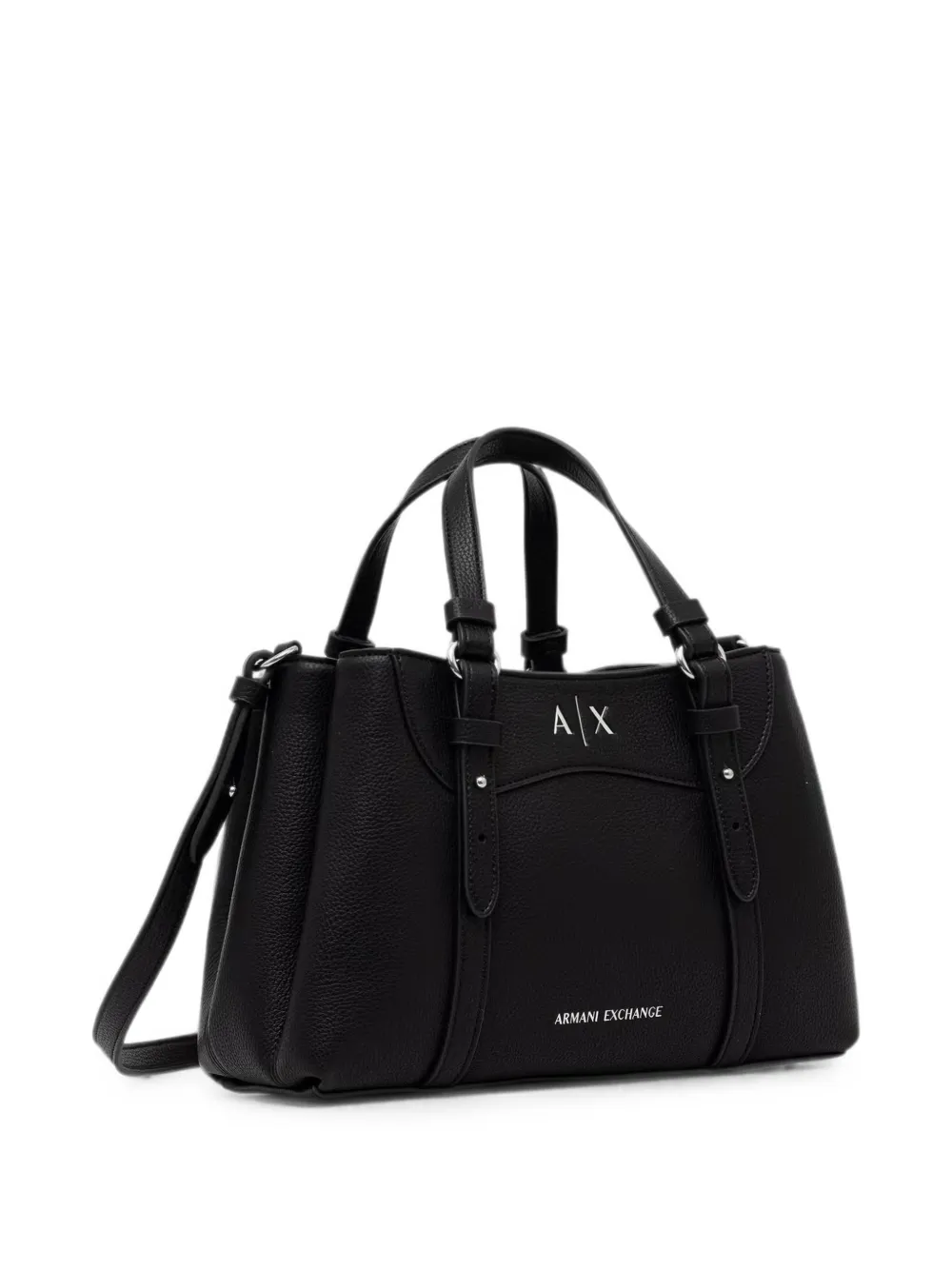 Armani Exchange Shopper met logoplakkaat Zwart
