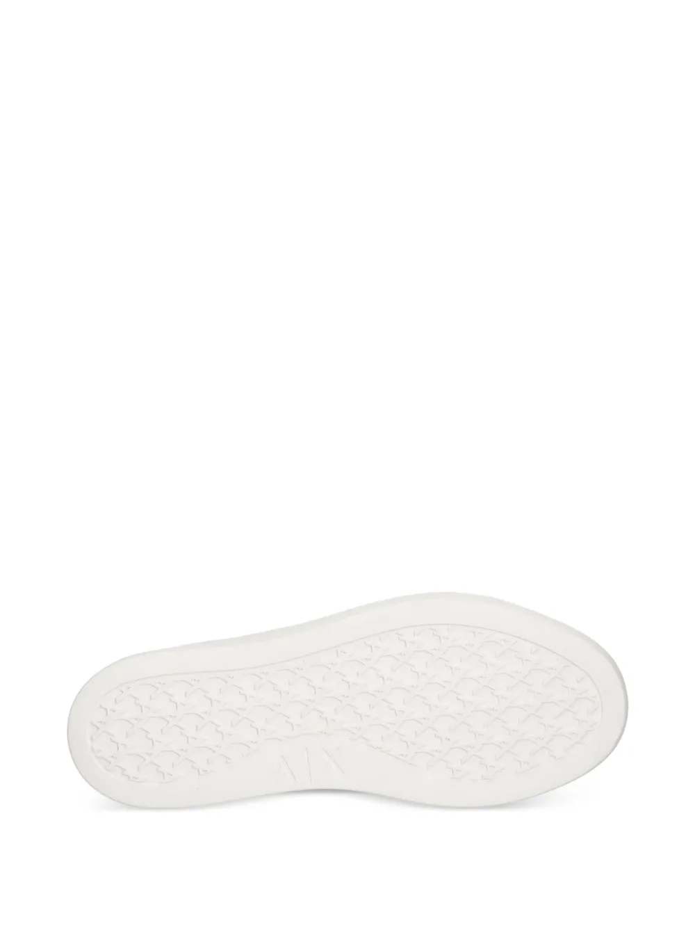 Armani Exchange logo-embossed flatform sneakers Wit
