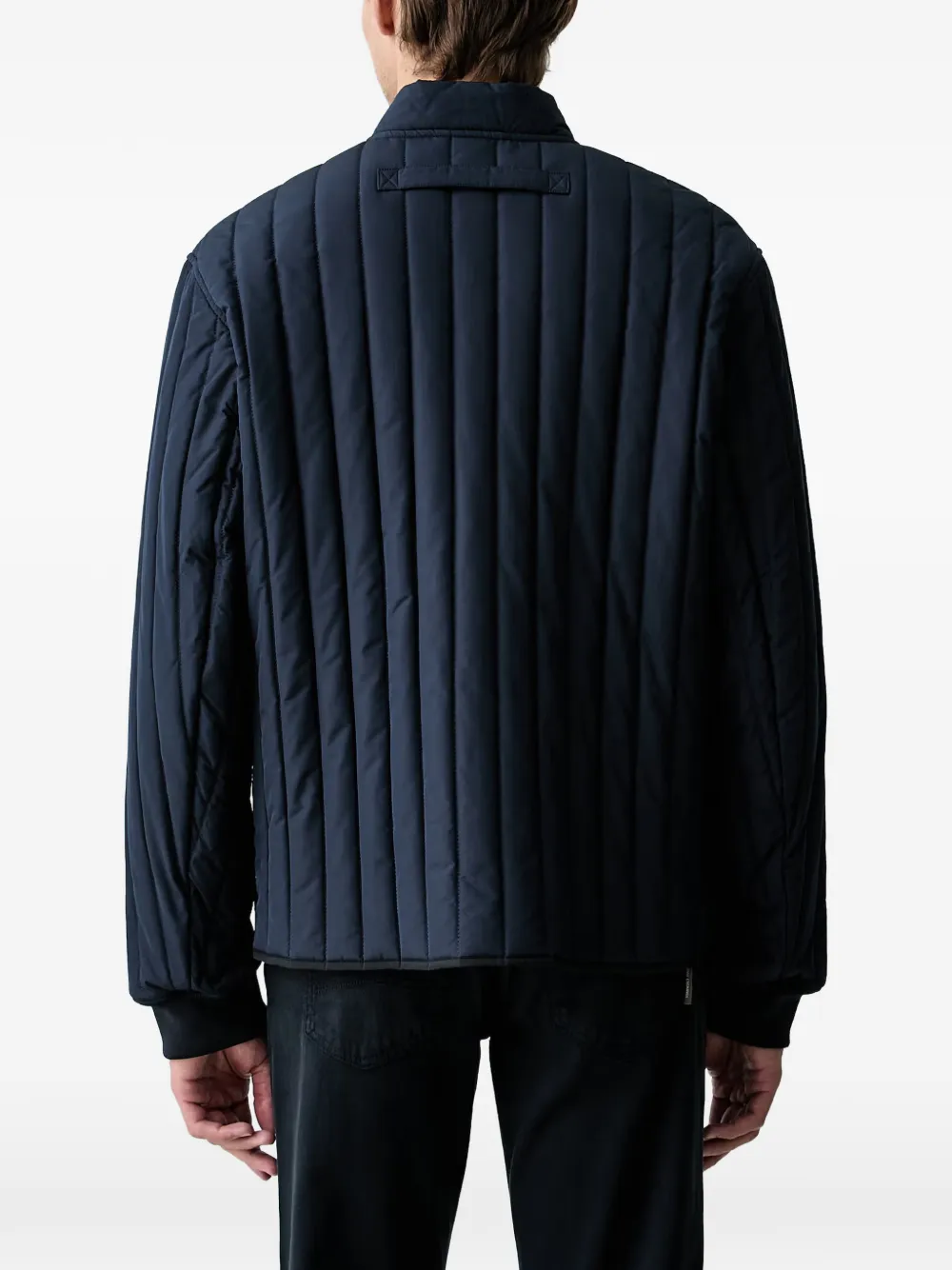 Armani Exchange Bomberjack met logoprint Blauw