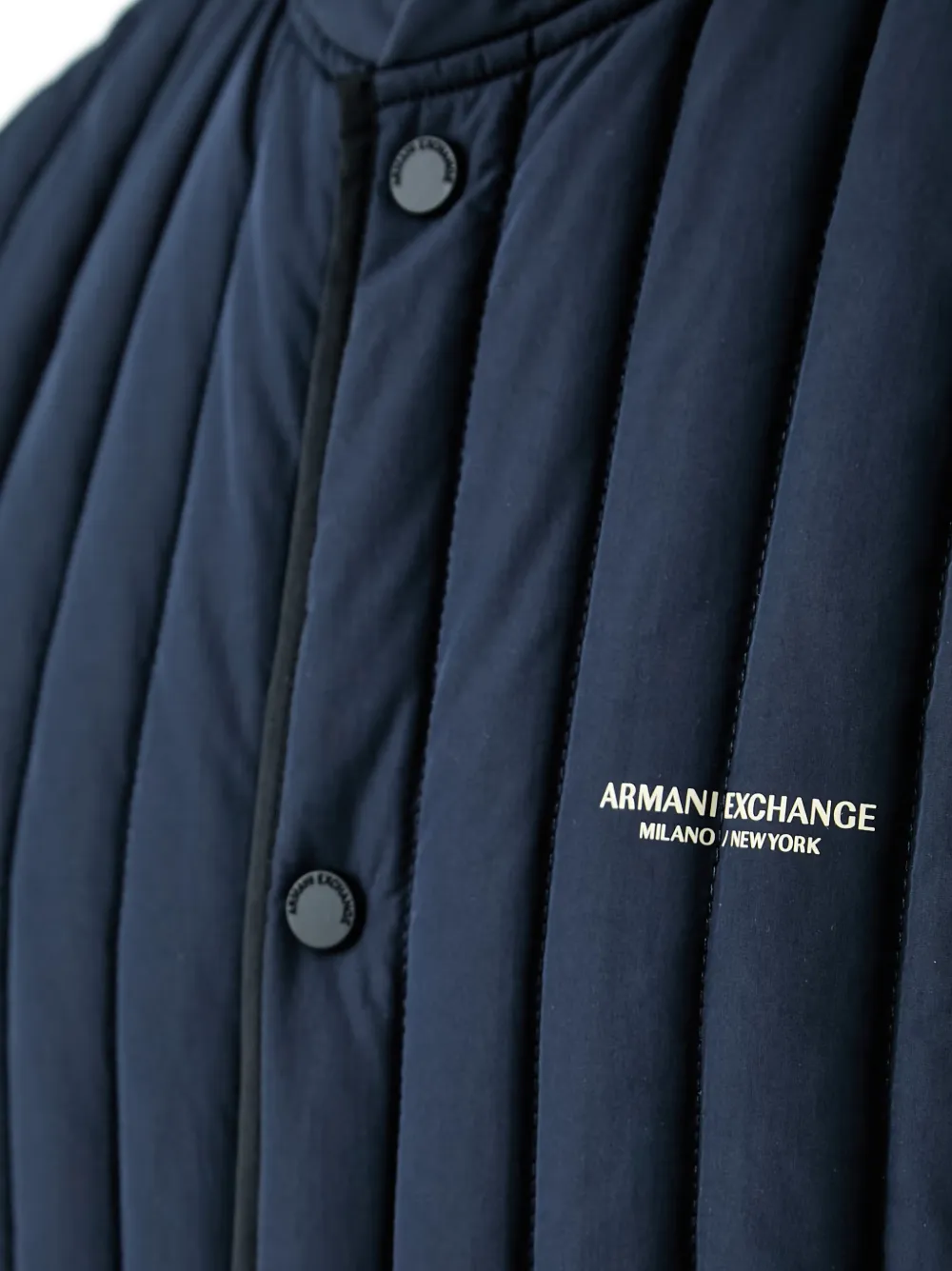 Armani Exchange Bomberjack met logoprint Blauw