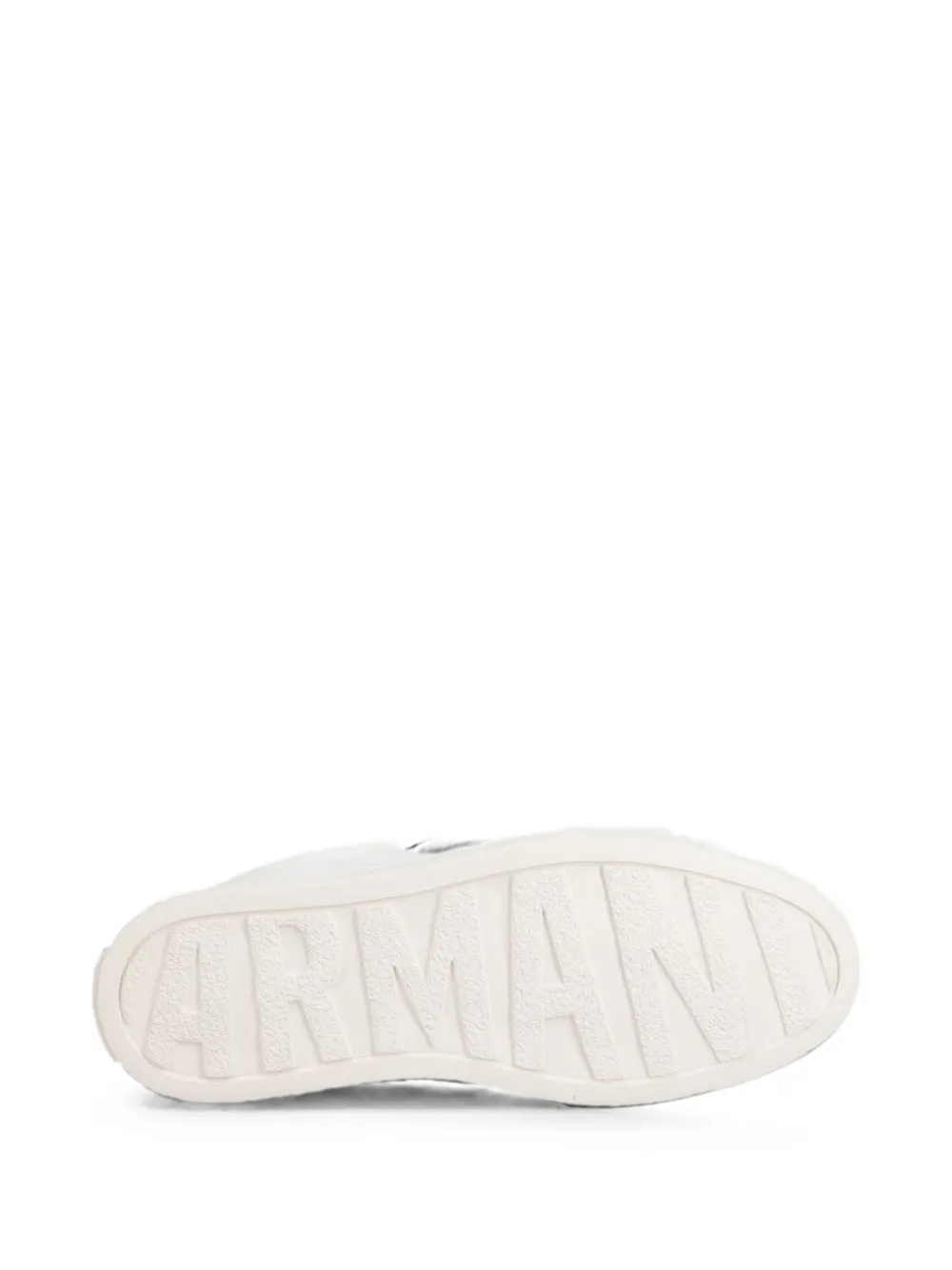 Armani Exchange low-top leather sneakers Wit