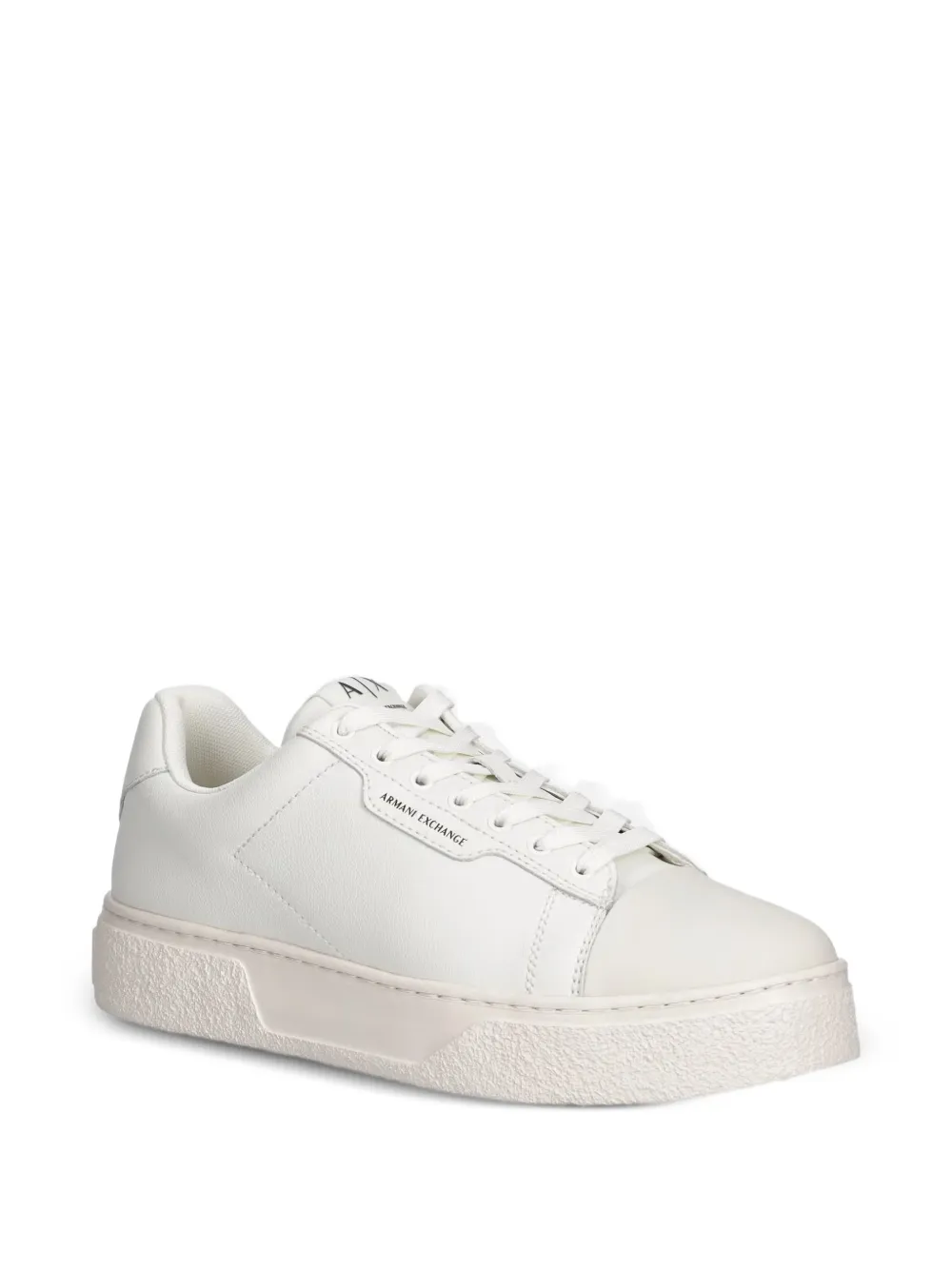 Armani Exchange low-top leather sneakers Wit