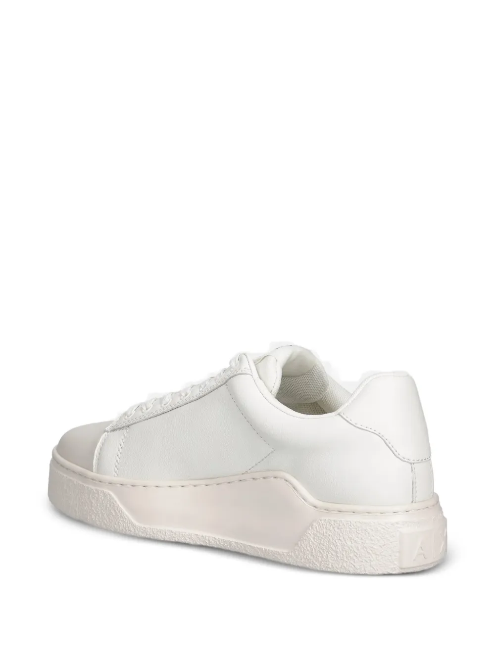 Armani Exchange low-top leather sneakers Wit