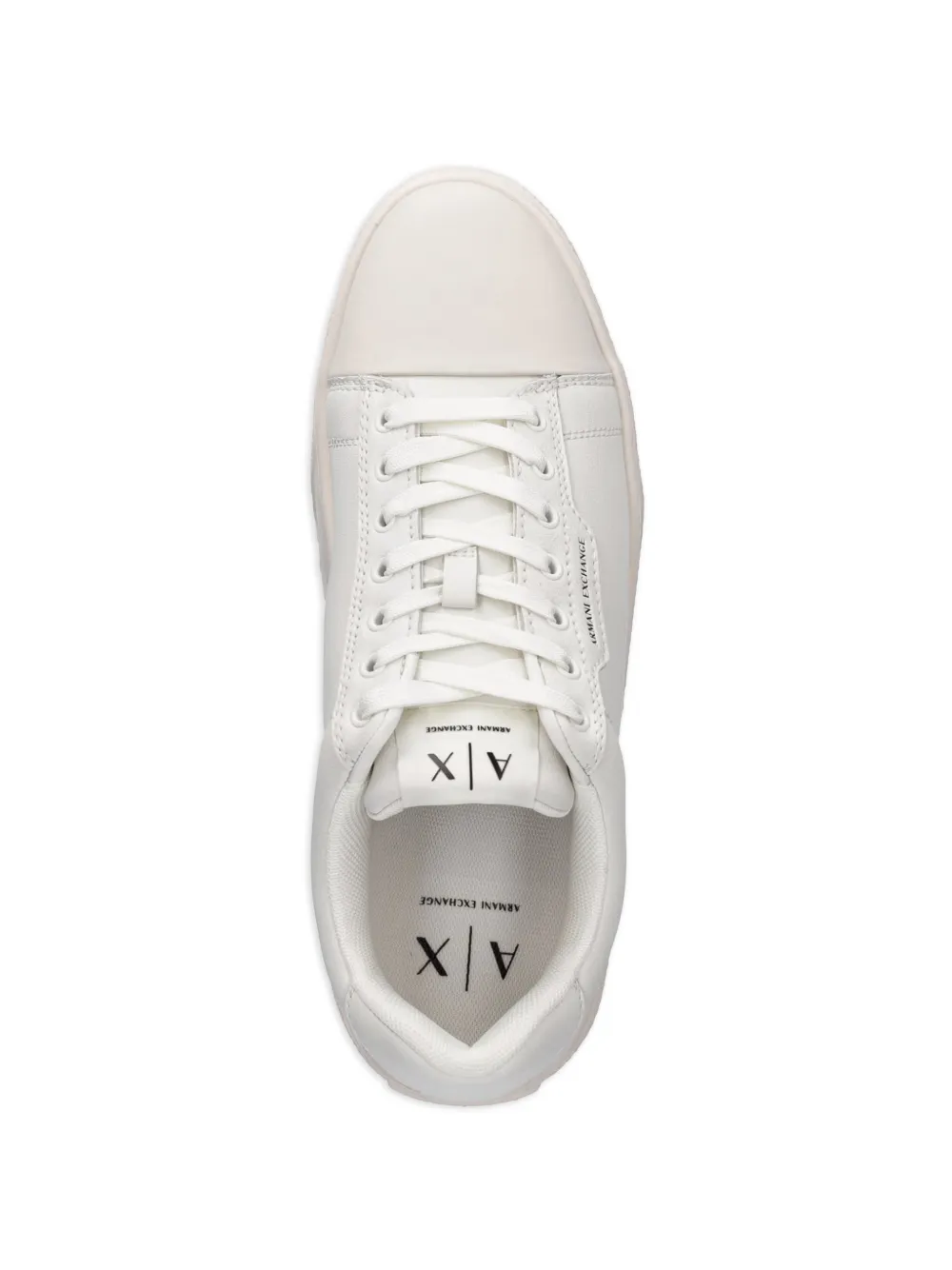 Armani Exchange low-top leather sneakers Wit