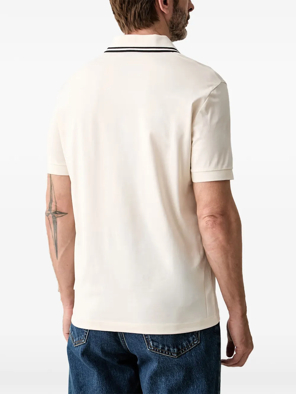 Armani Exchange T-shirt met geborduurd logo Beige