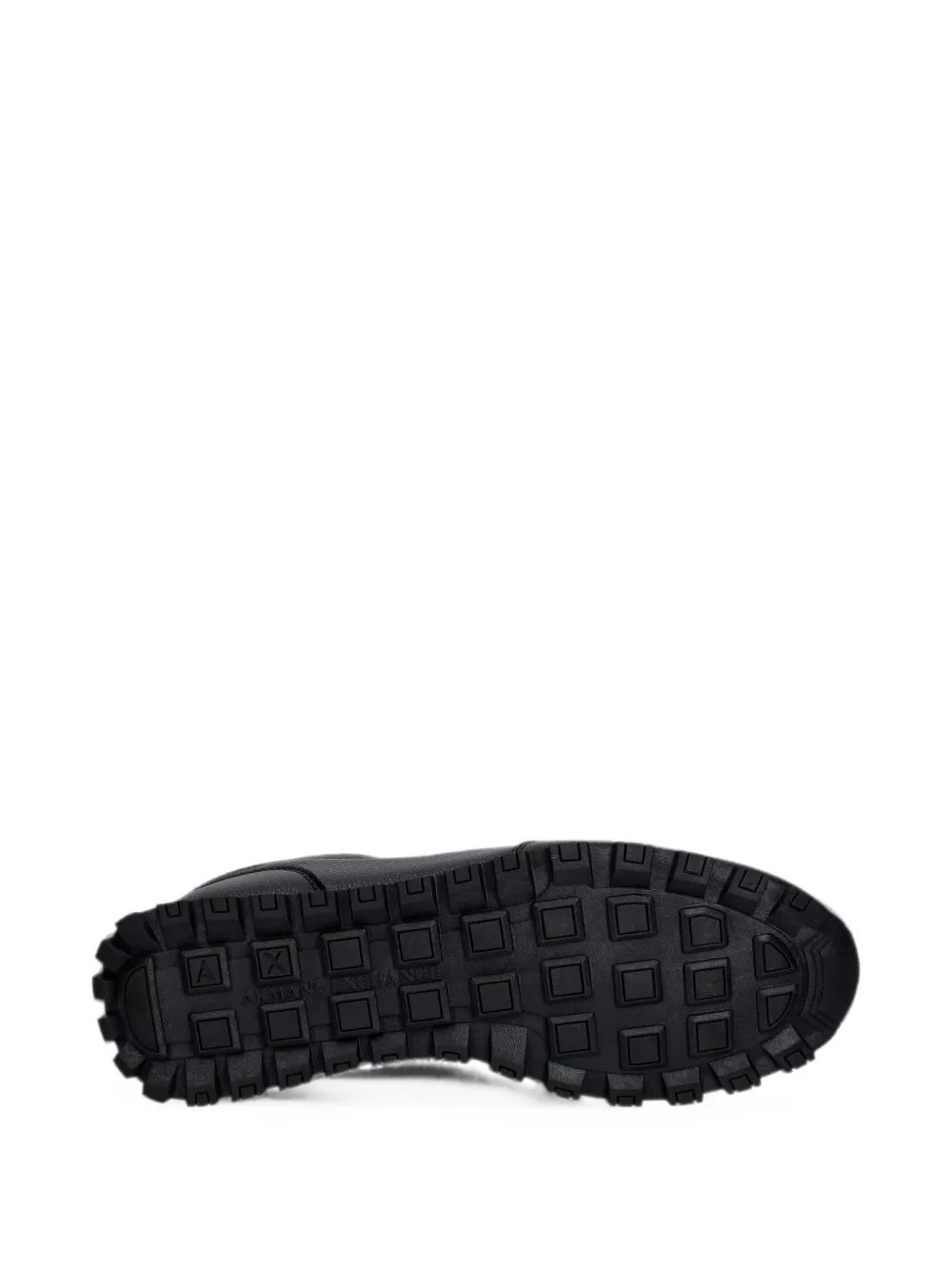 Armani Exchange logo-embossed pebbled-effect sneakers Zwart
