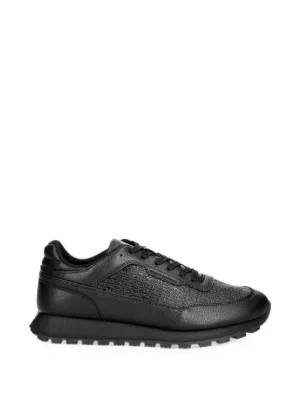 Armani Exchange logo-detail Mesh Trainers | Black | FARFETCH