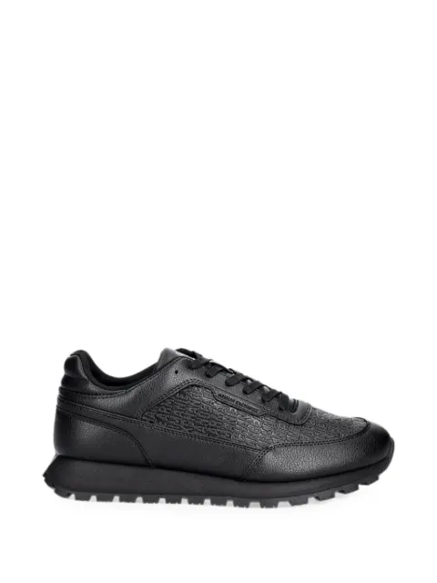 Armani Exchange logo-embossed pebbled-effect sneakers