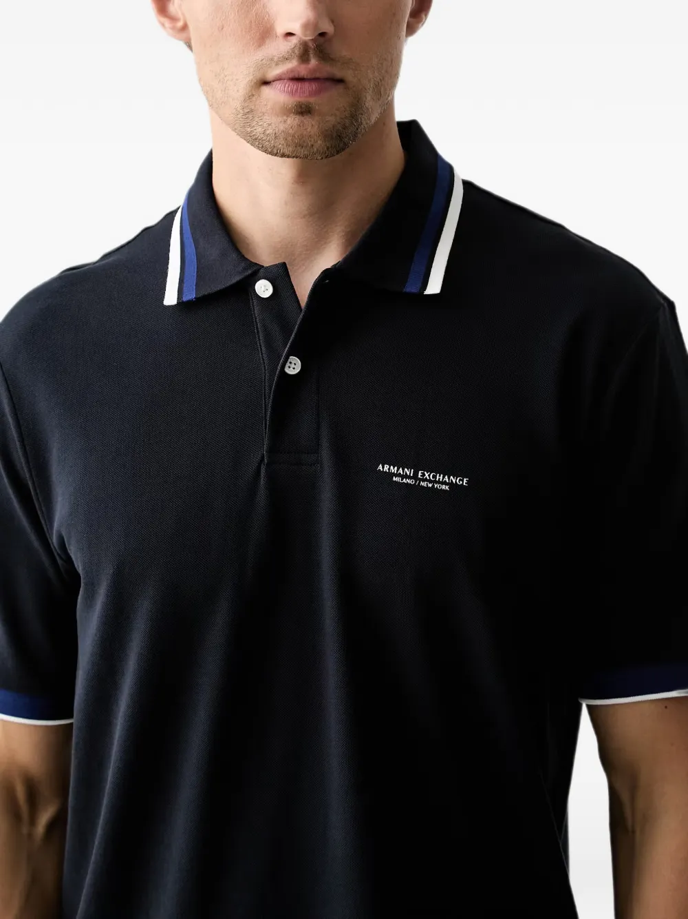 Armani Exchange Poloshirt met logoprint Blauw