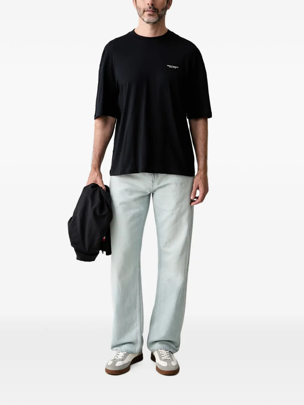 Armani Exchange T-shirt met logoprint Zwart
