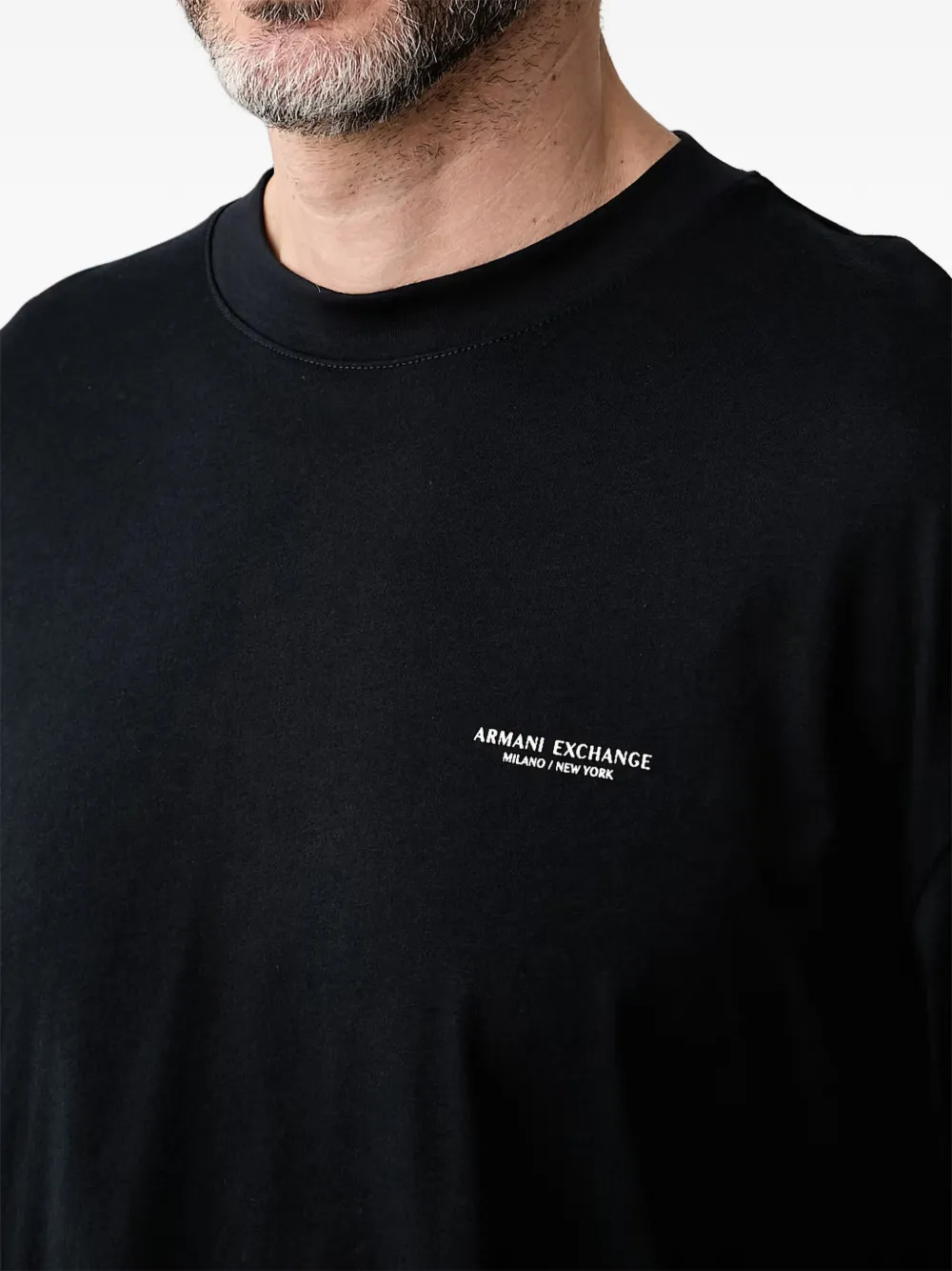Armani Exchange T-shirt met logoprint Zwart