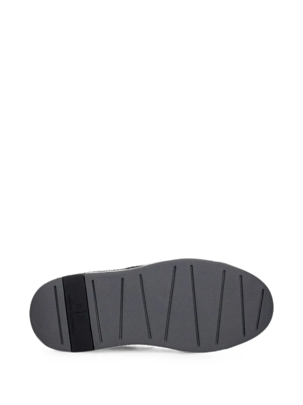 Armani Exchange logo-embossed lace-up sneakers Zwart
