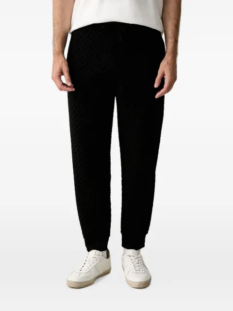 Armani Exchange monogram-pattern drawstring track pants