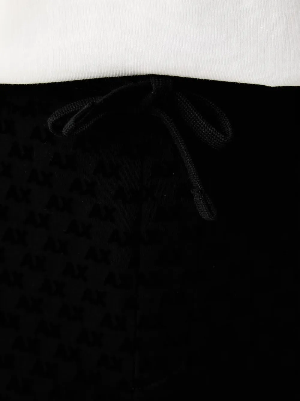 Armani Exchange Trainingsbroek met trekkoordtaille en monogramprint Zwart